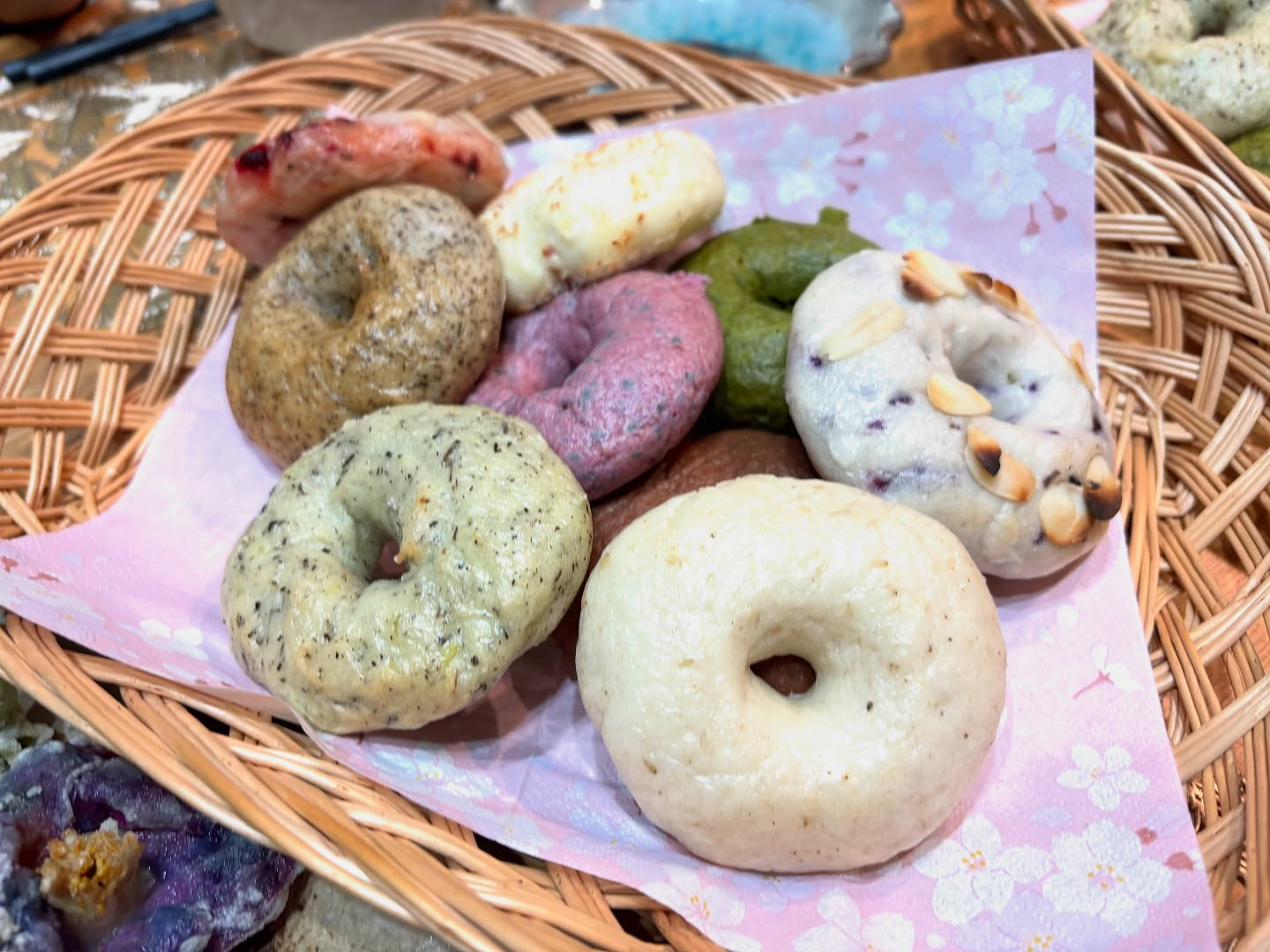 今夜は、米粉で作るベーグルのレッスンでした。