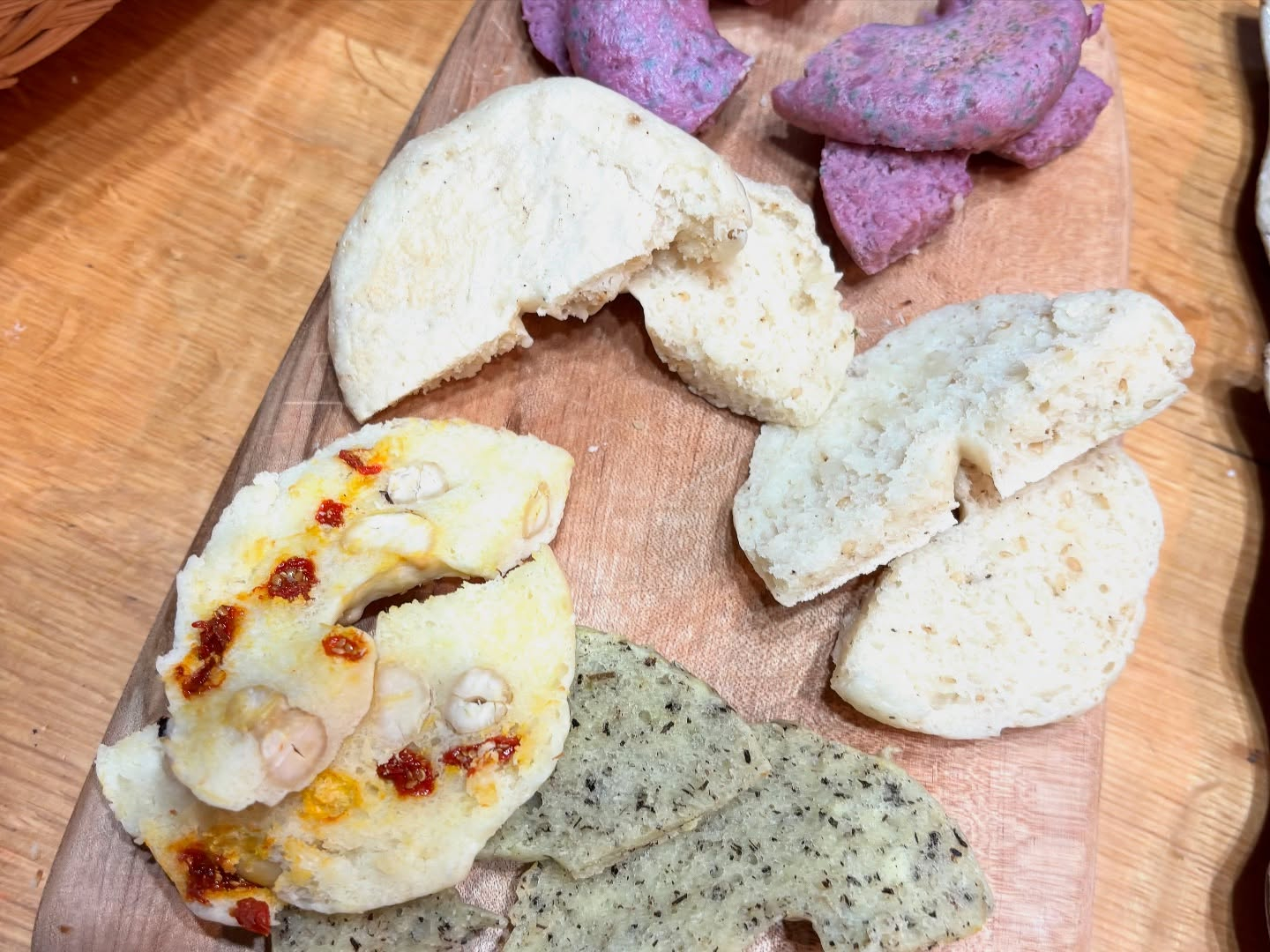 今夜は、米粉で作るベーグルのレッスンでした。